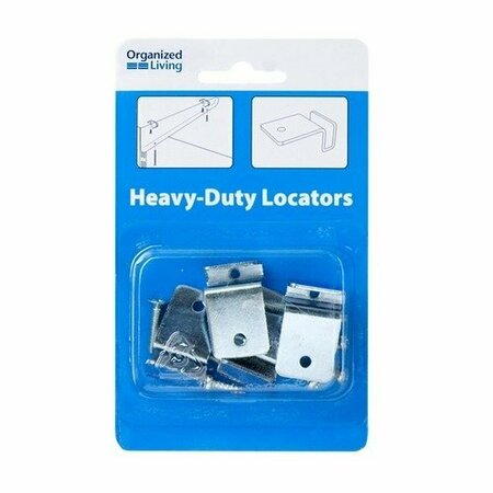 ORGANIZED LIVING SHELF LOCATORS CLR, 12PK 7913-9168-40